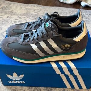 adidas Men’s SL 72 RS Retro Running Shoes - size 9.5 - grey/silver/white/teal